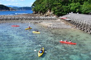 海でカヤック