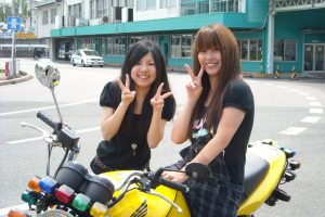 バイクと一緒に記念写真。
